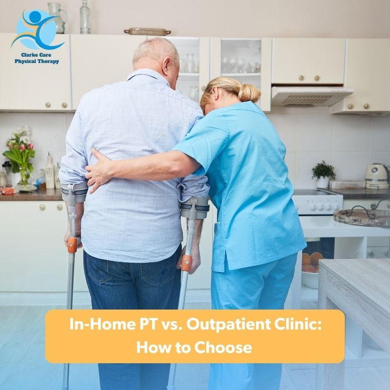 Physical therapist helping a patient walk at home